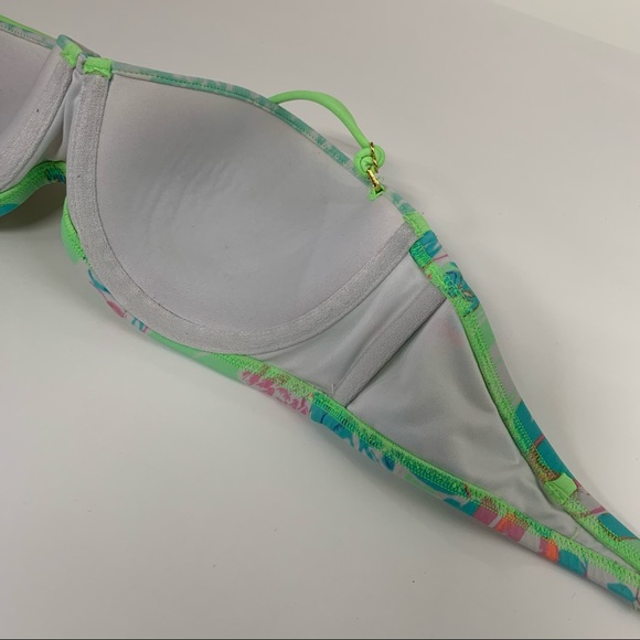 Victorias Secret Bikini Top 34C Flirt Bandeau Blue - Picture 7 of 7